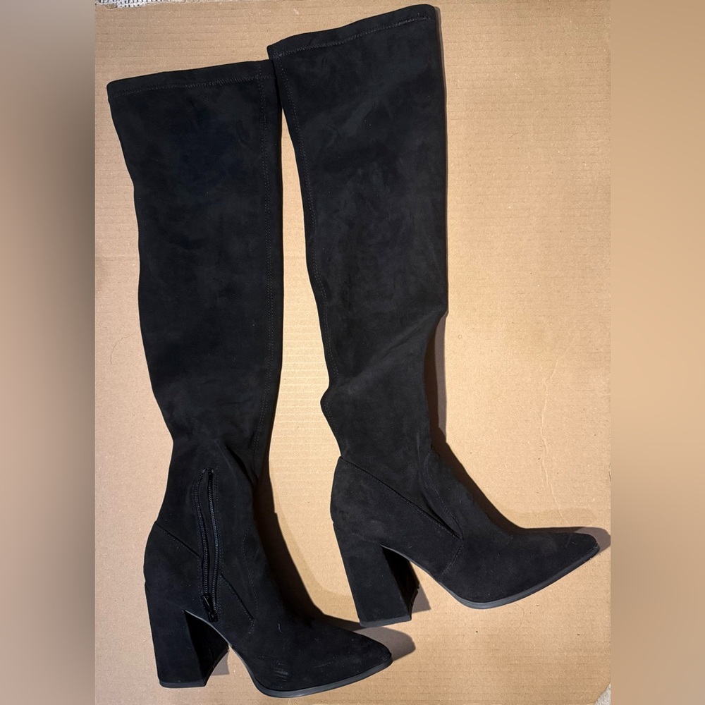 Steve Madden Black Thigh High Boots